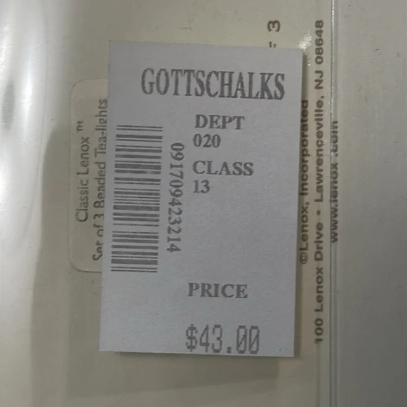 Lenox Ivory Set of 3 Beaded Tealights - Picture 2 of 8